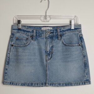 Abercrombie & Fitch Skirt Denim Mini Woman's sz 25/0 Low Rise Faded